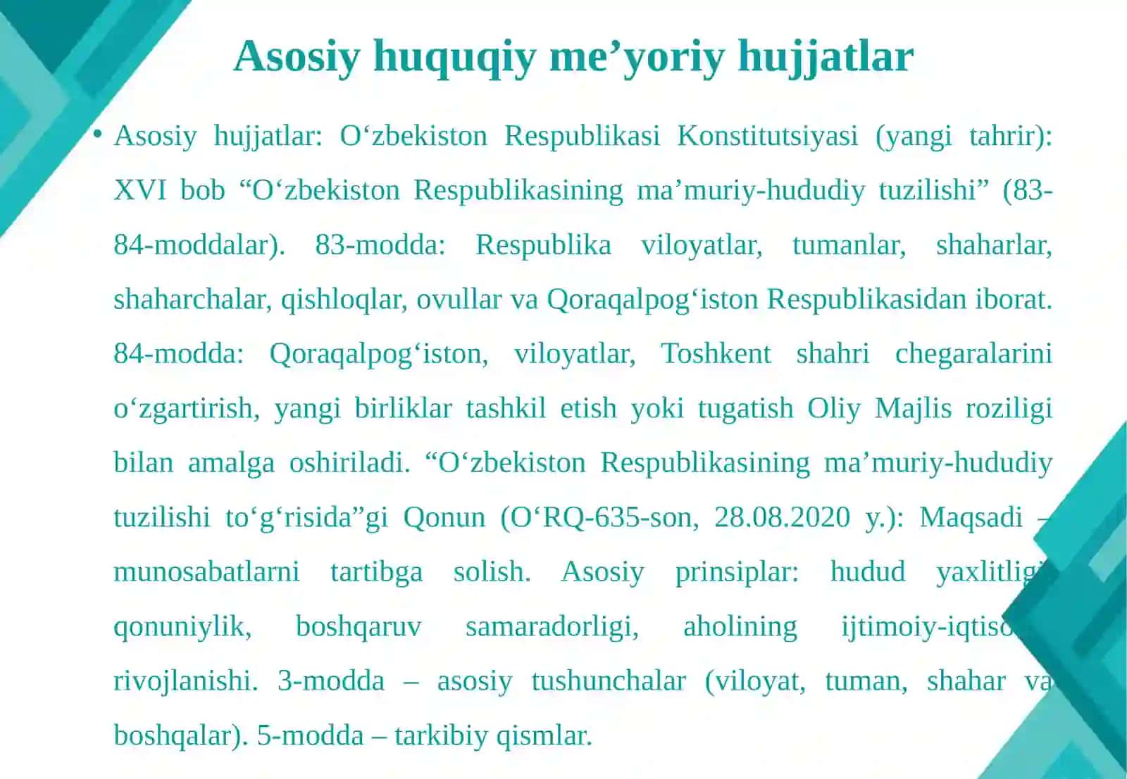 O‘zbekiston Respublikasining ma’muriy-hududiy tuzilishi 4