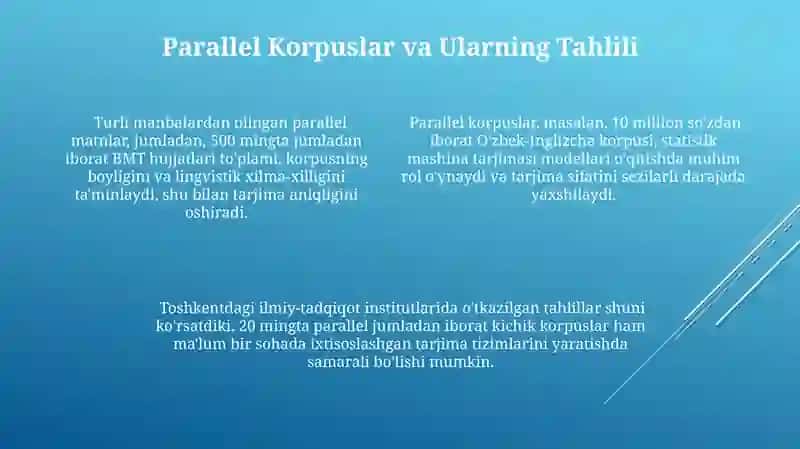 Korpus lingvistika va mashina tarjimasi 4