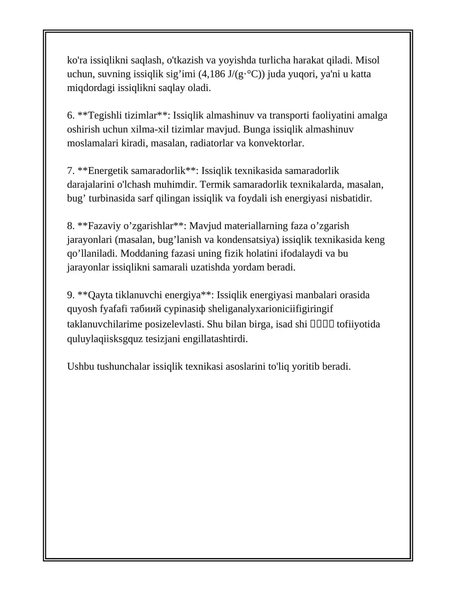 ISSIQLIK TEXNIKASI 4