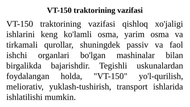 VT-150 traktori 4
