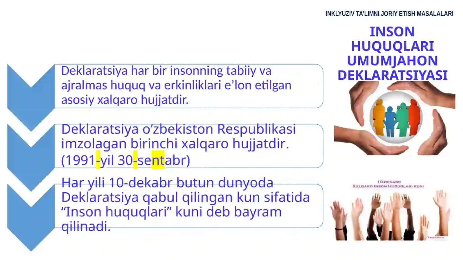 INKLYUZIV TA’LIMNING XALQARO ME’YORIY-HUQUQIY ASOSLARI 4