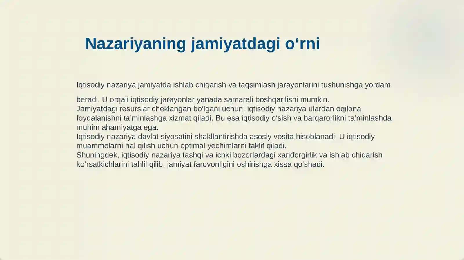 IQTISODIY NAZARIYA FANINING PREDMETI VA BILISH USULLARI 4
