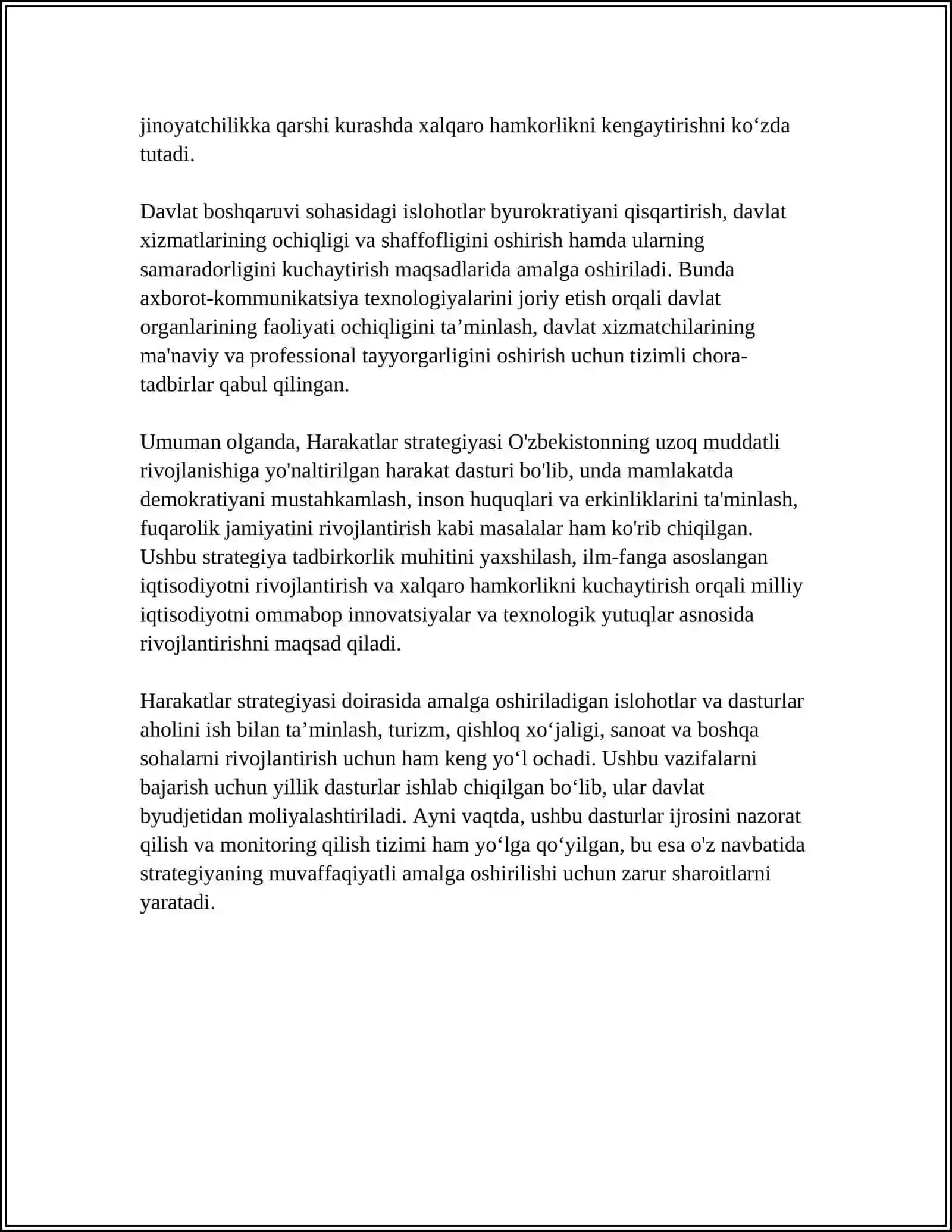 HARAKATLAR STRATEGIYASINING HAYOTGA JORIY ETILISHI. MILLIY TIKLANISHDAN - MILLIY YUKSALISH SARI 4