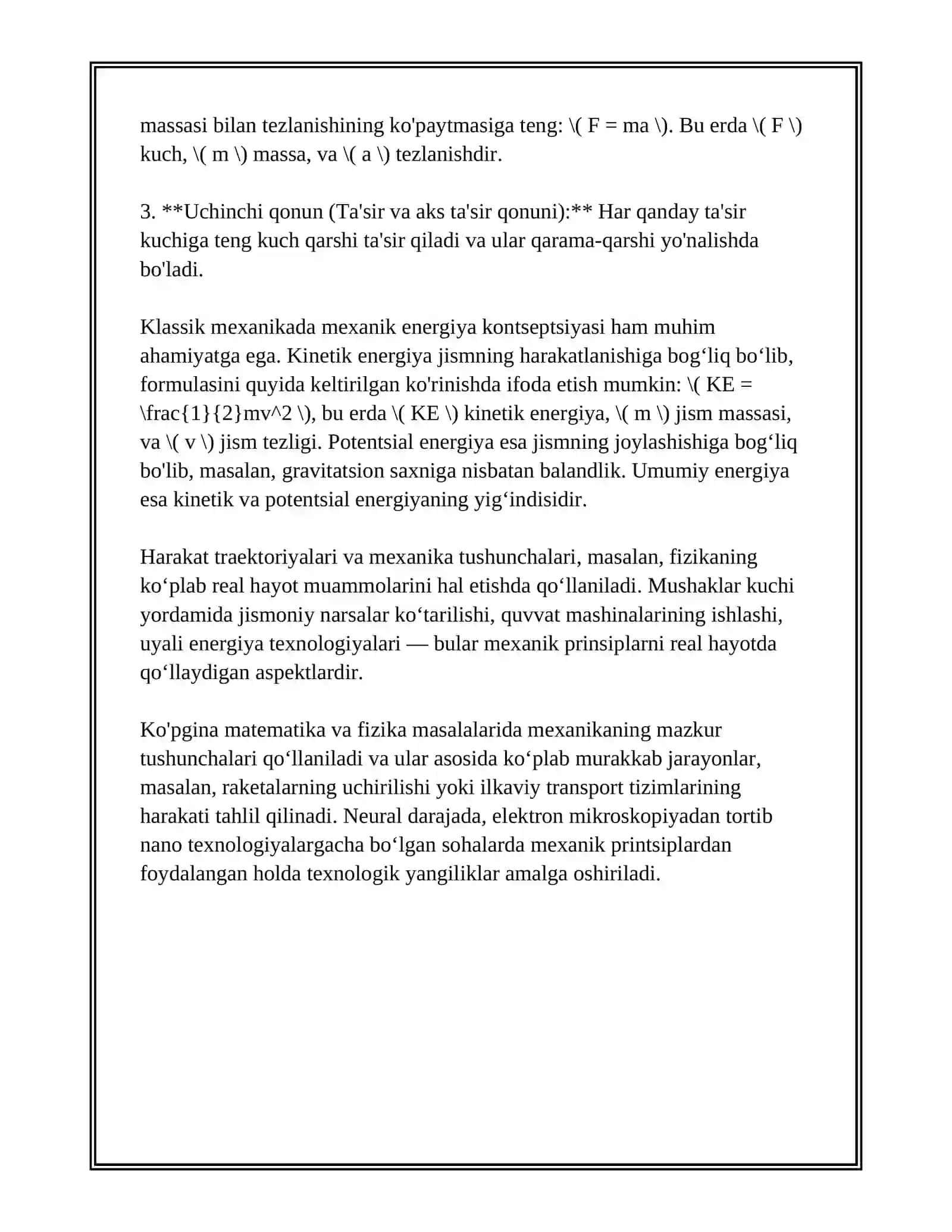 VEKTOR FUNKSIYALARNING FIZIKADAGI TATBIQLARI 4