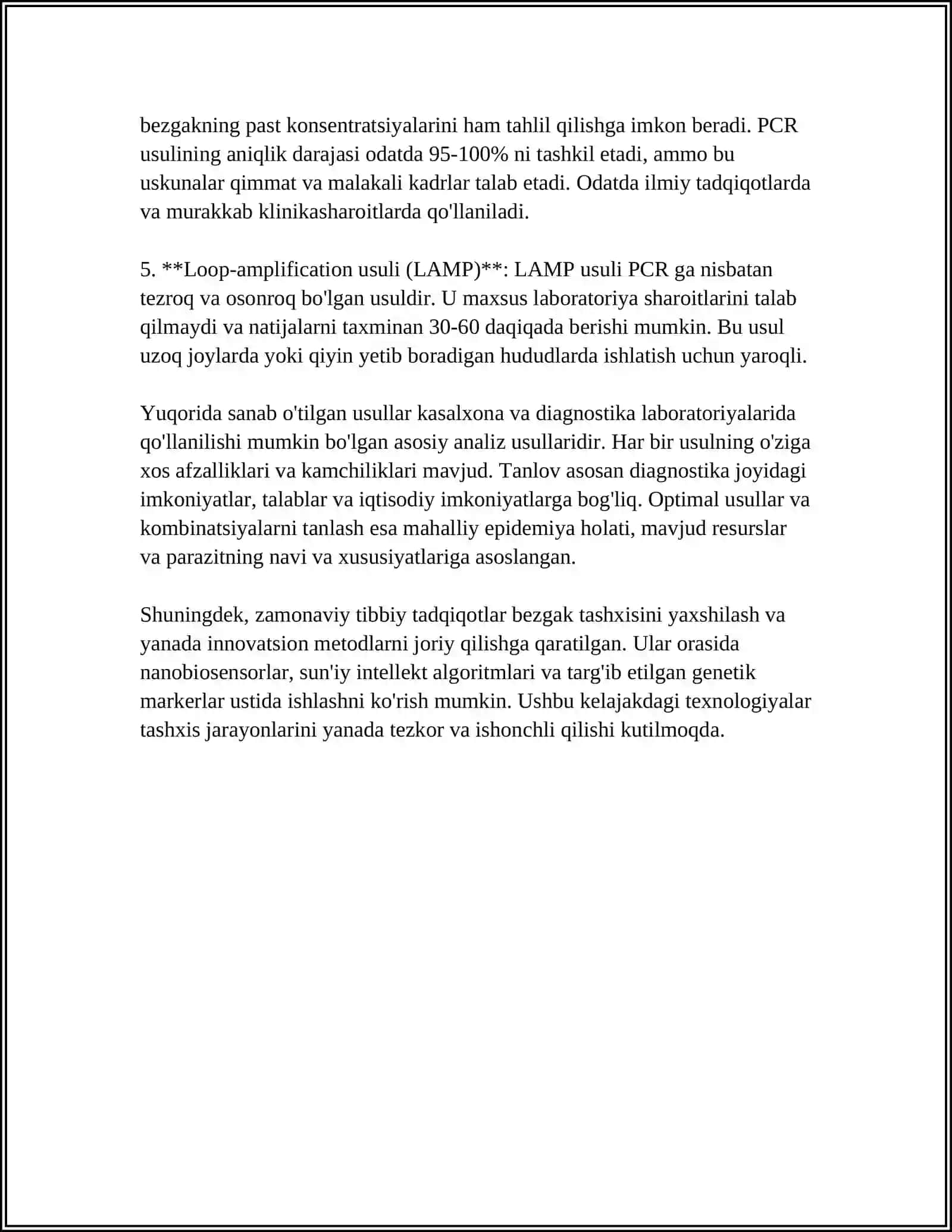 BEZGAKNI TASHXISLASH 4