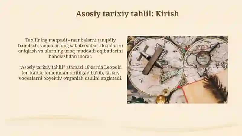 Asosiy tarixiy tahlil 4