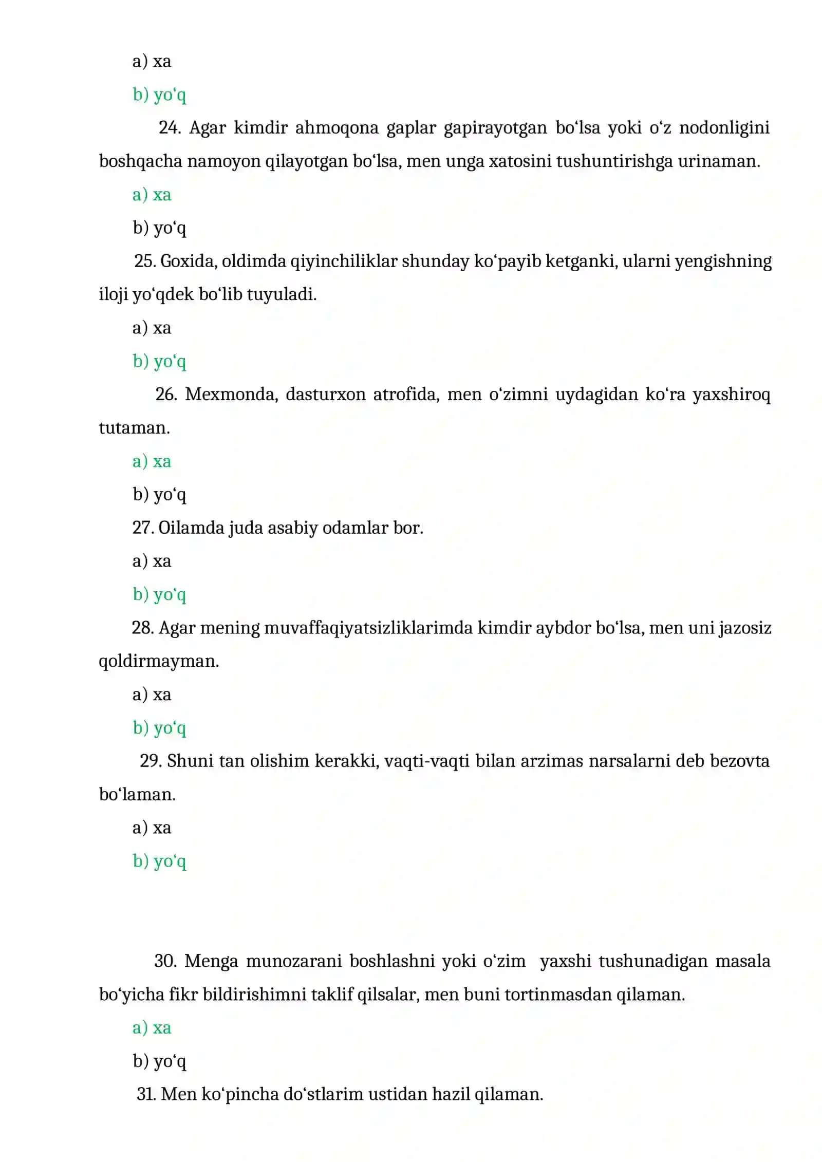 BOJXONA PSIXOLOGIK TEST 86 TA JAVOBI BILAN 4