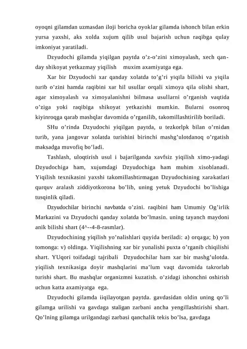 Dzyudo Dzyudoi texnikasi tasnifi 4