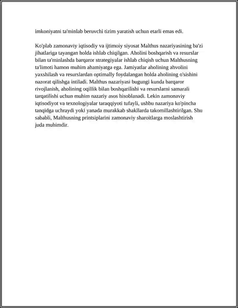T MALTUS NUFUZ NAZARYASI VA MALTUS TUZOGI 4