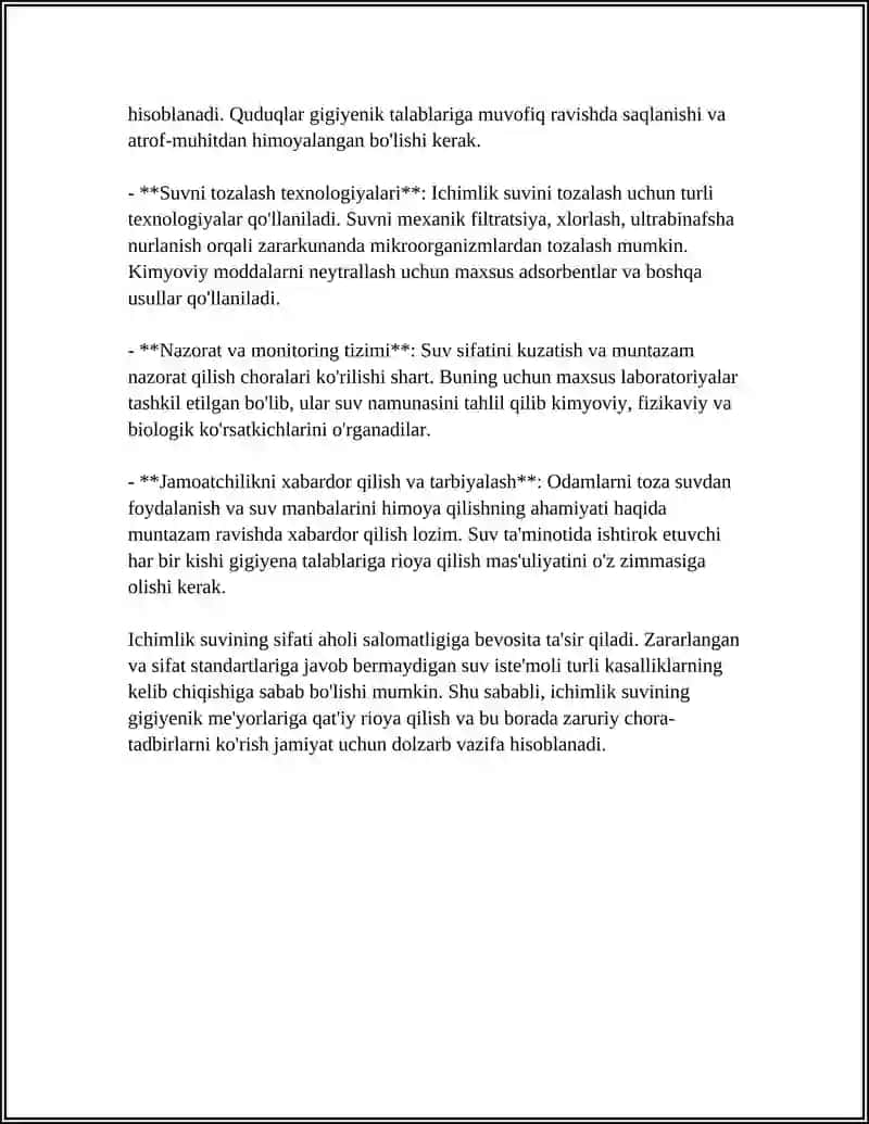 Ichimlik suvining komunal gigiyenasi 4