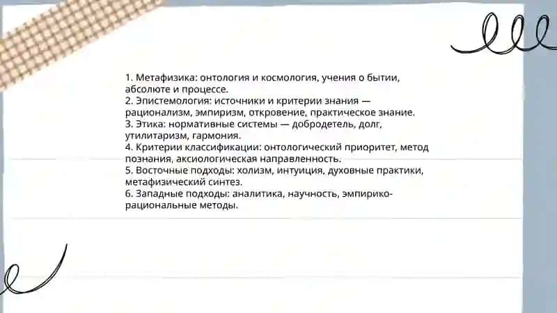 КЛАССИФИКАЦИЯ ОПРЕДЕЛЕНИЕ ВОСТОЧНЫХ И ЗАПАДНЫХ МЫСЛИТЕЛЕЙ О СУЩНОСТИ ФИЛОСОФИИ И ПОДГОТОВКА ПРЕЗЕНТАЦИИ 4