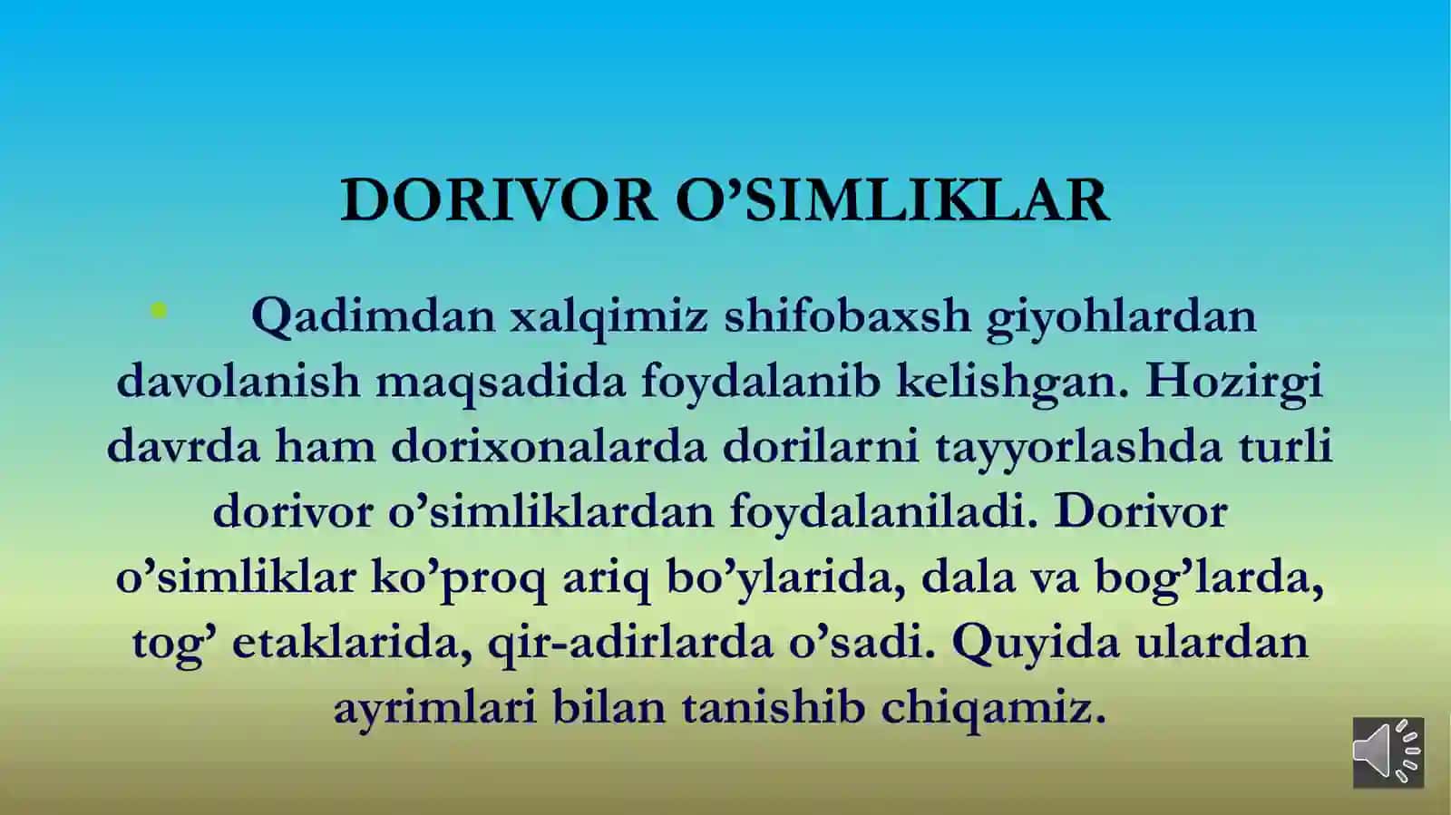 DORIVOR VA ZAHARLI O’SIMLIKLAR KONSTITUTSIYA 4