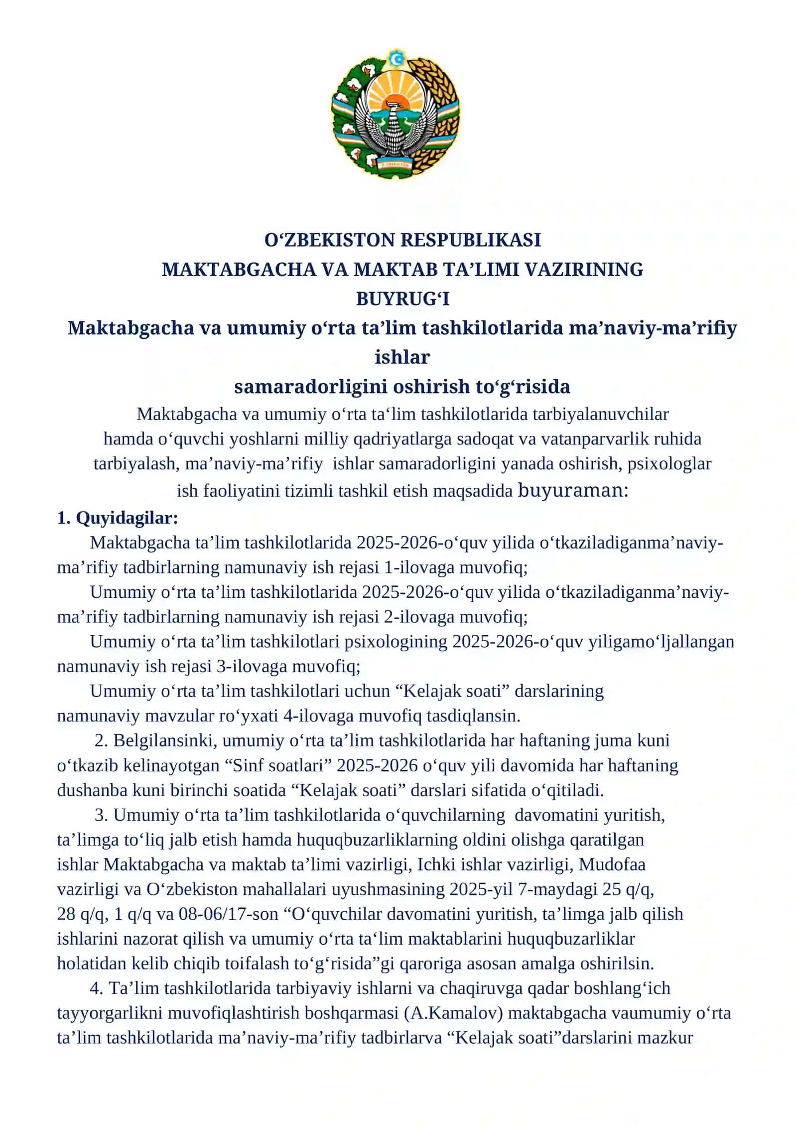 8-SINF RAHBARI Xonimqulova Dilfuzaning 4