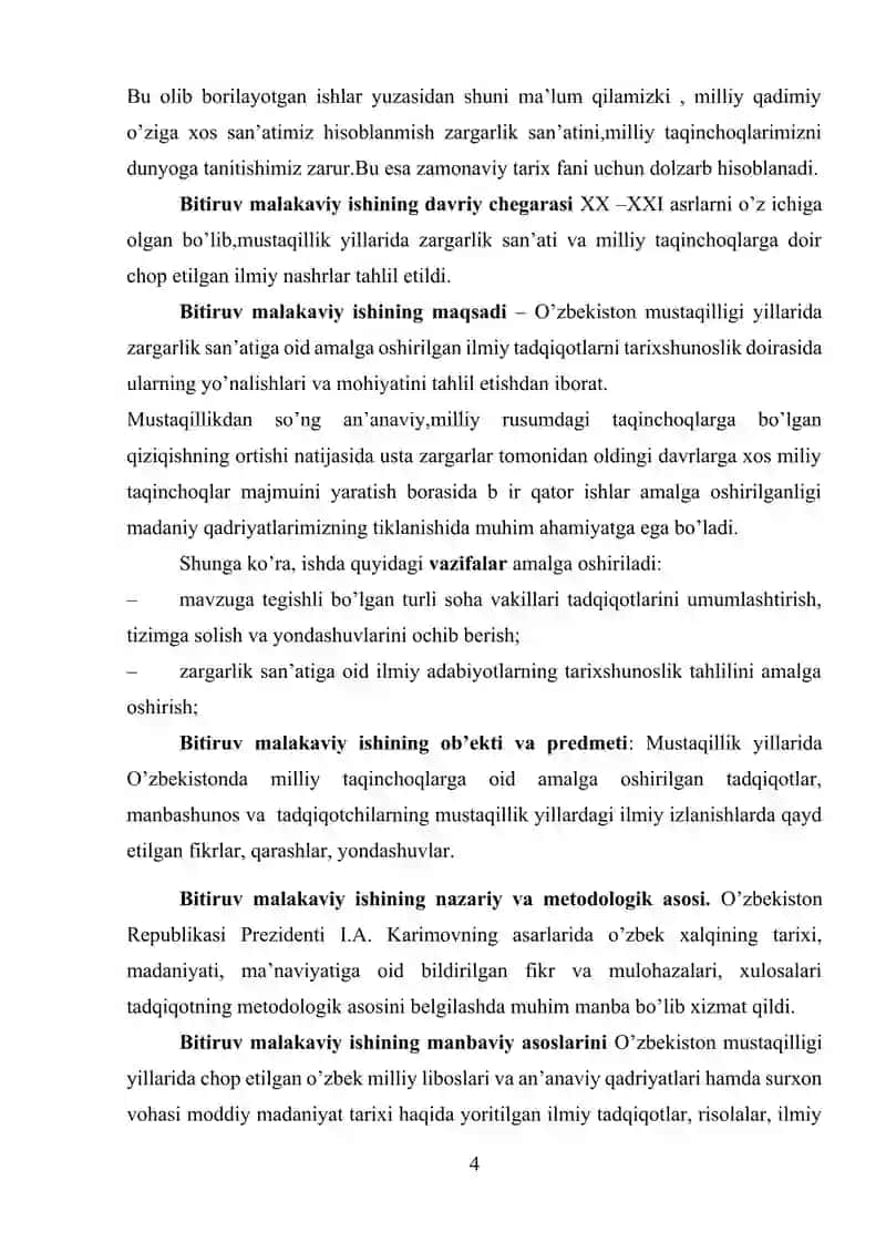 Zargarlik hunari va taqinchoqlarning o’ziga xosligi 4