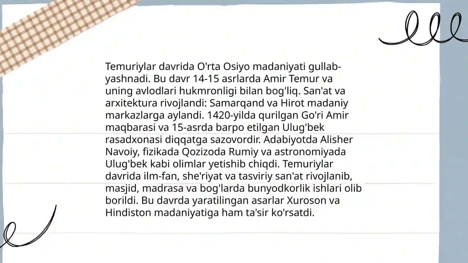 Temur va Temuriylar davrida O‘rta Osiyoning o‘rganilish tarixi 4