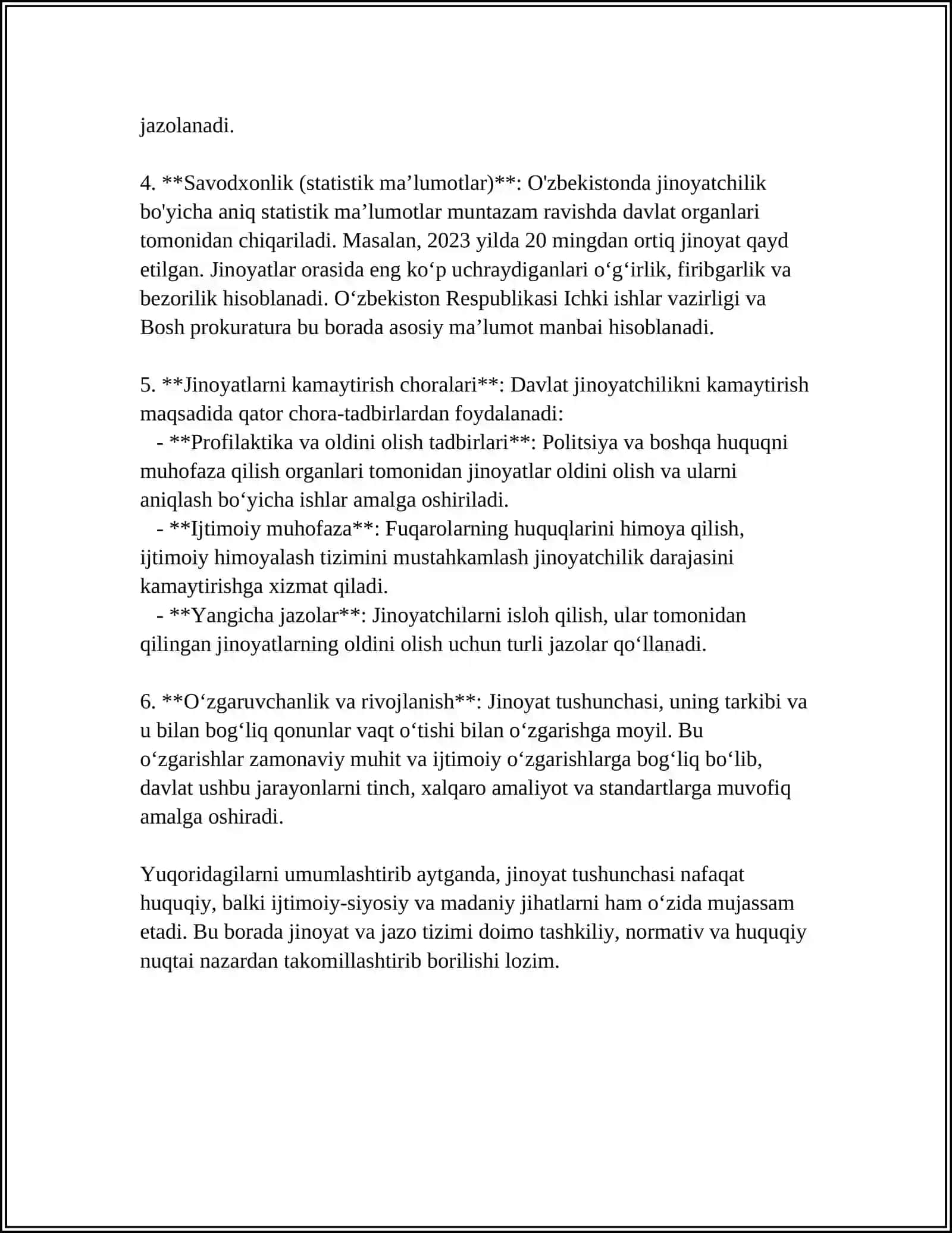 BIR QANCHA JINOYATLAR SODIR ETISH TUSHUNCHASI VA TURLARI 4