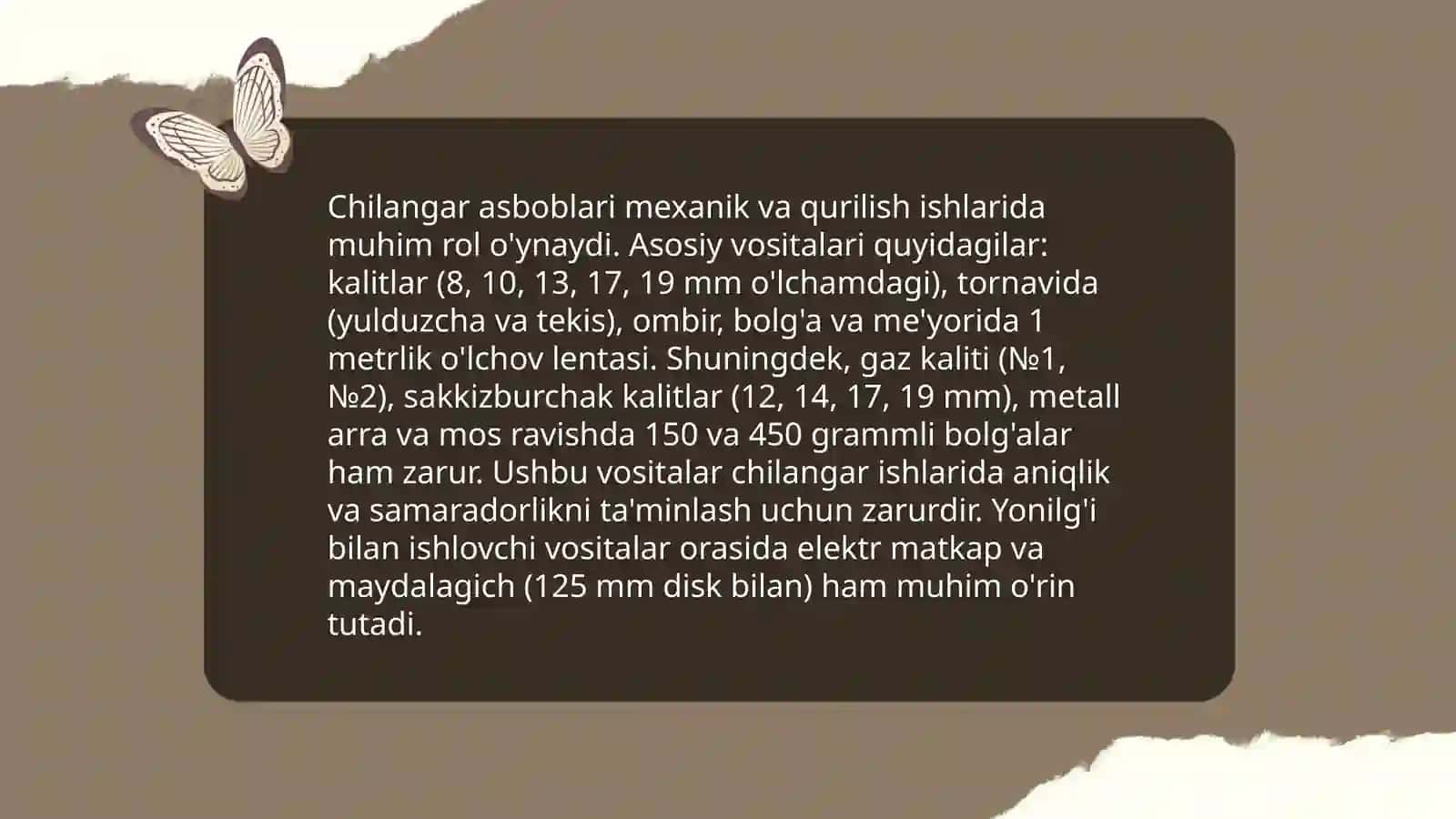 Duradgorlik va chilangarlik ish asboblari 4