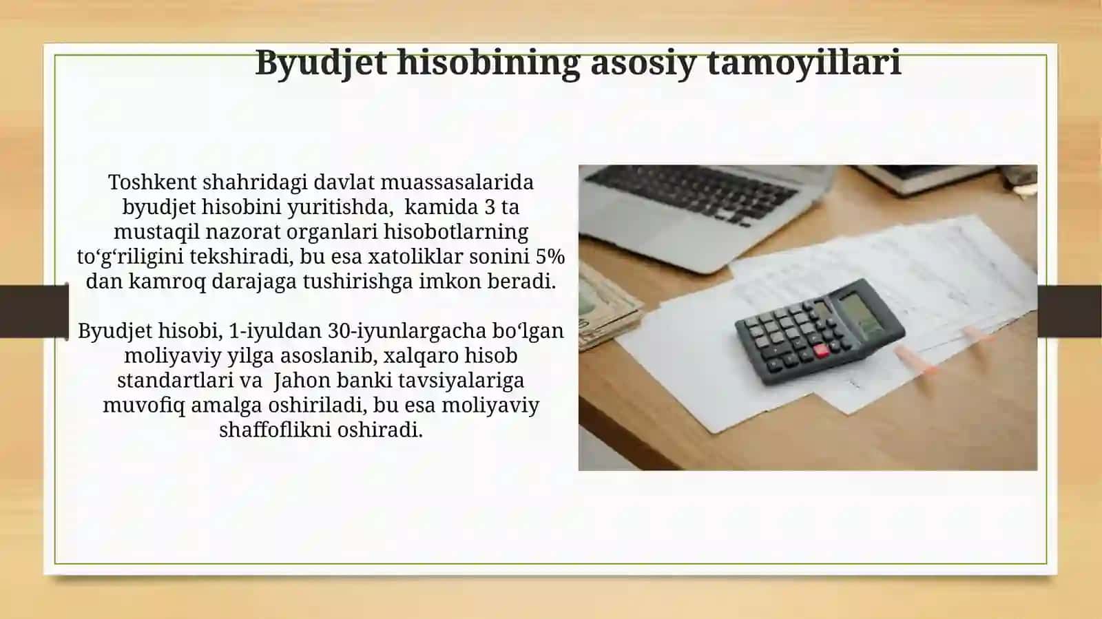 Byudjet tashkilotlarida buxgalteriya hisobi. Byudjet bilan hisoblashishlar 4