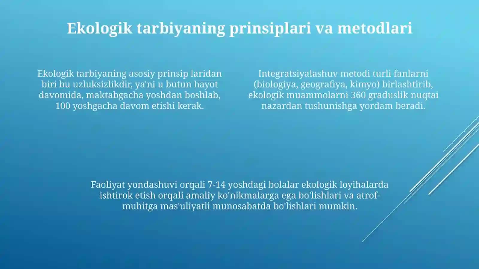 Ekologik tarbiya, ta'lim va madaniyat 4