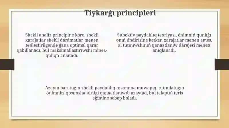 Marjinalizm ekonomikalıq jónelisi 4