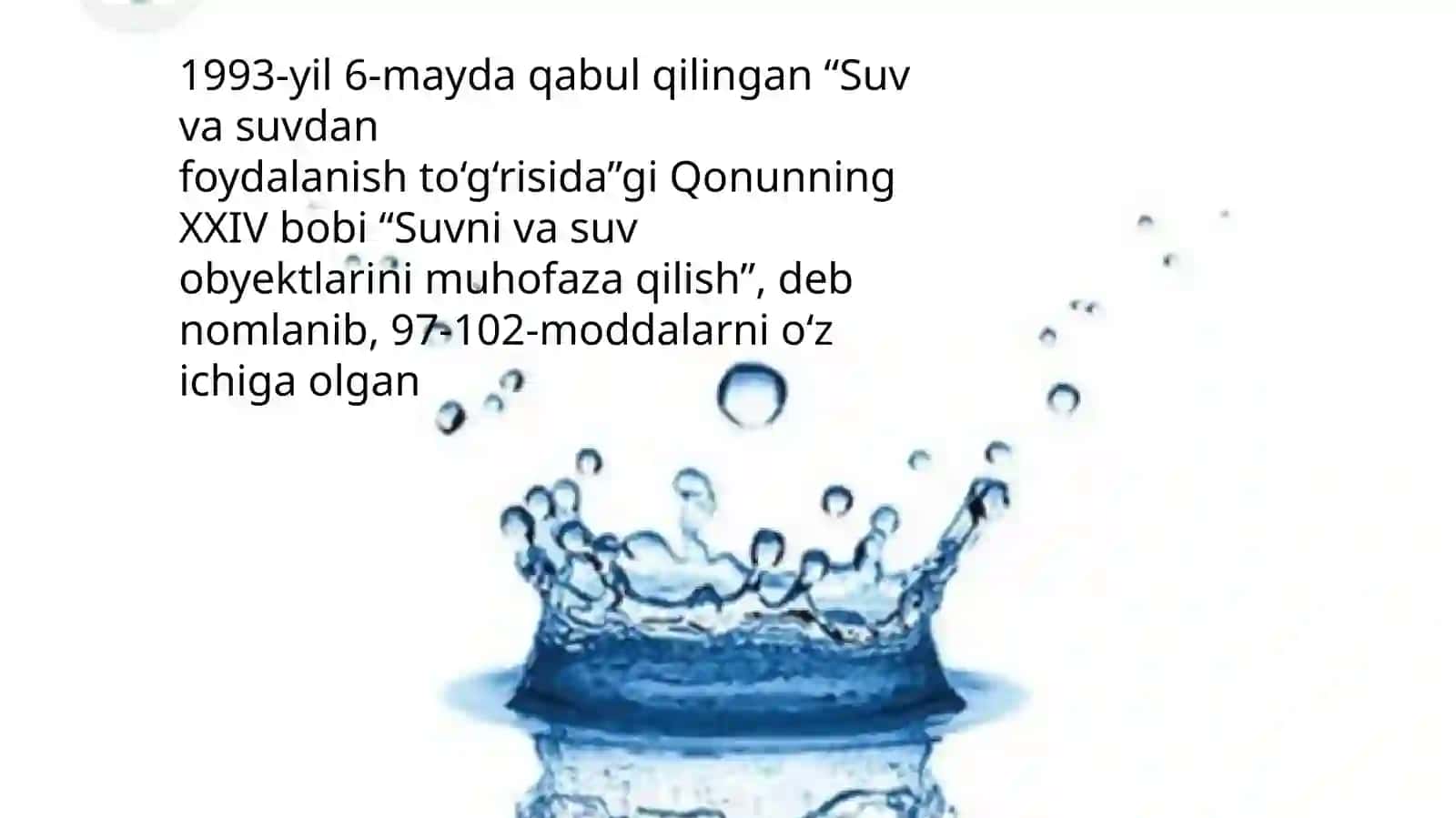 Suv Resurslarini Muhofaza Qilish va Undan Foydalanishning Huquqiy Tartibi 4