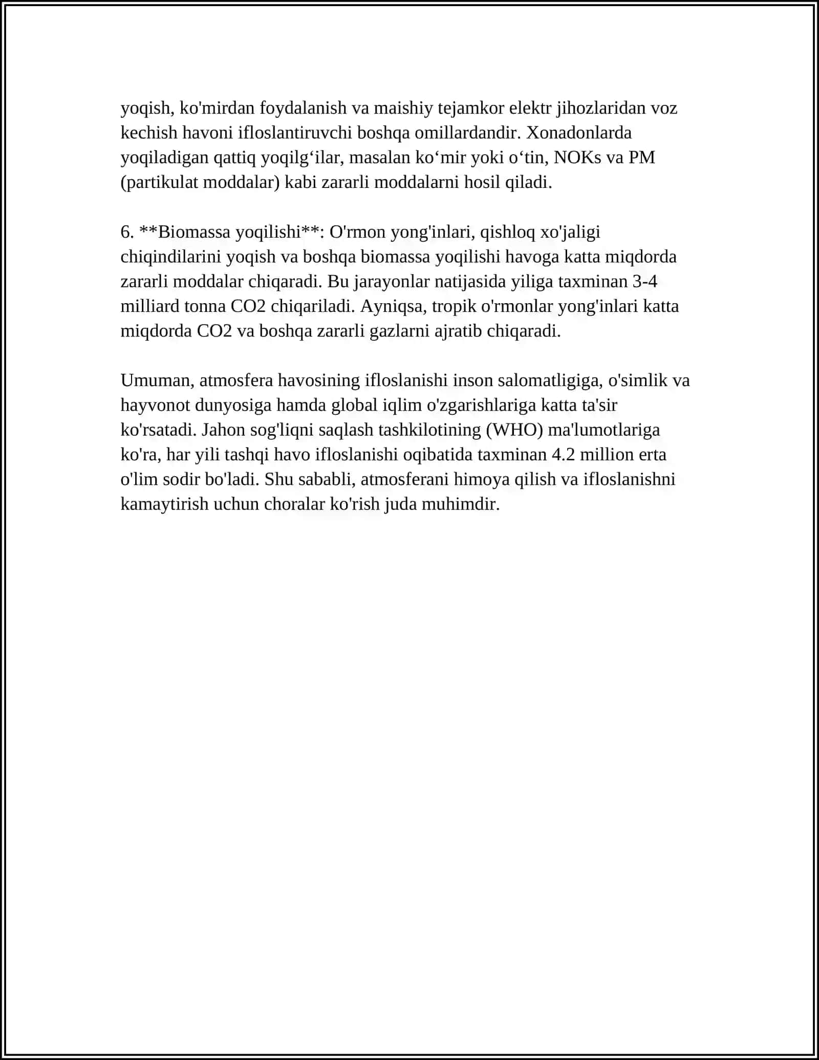 ATMOSFERA HAVOSI SUV TUPROQNING NOMUVOFIQ OMILLARINI GIGIYENIK REGLAMENTLASHGA BOʻLGAN UMUMIY YONDASHUVLAR 4