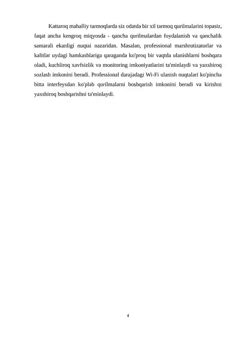 Cisco routerlarining buyruq interfeysi bilan ishlash va dastlabki konfiguratsiyasini sozlash. VLANni loyihalash va qurish 4