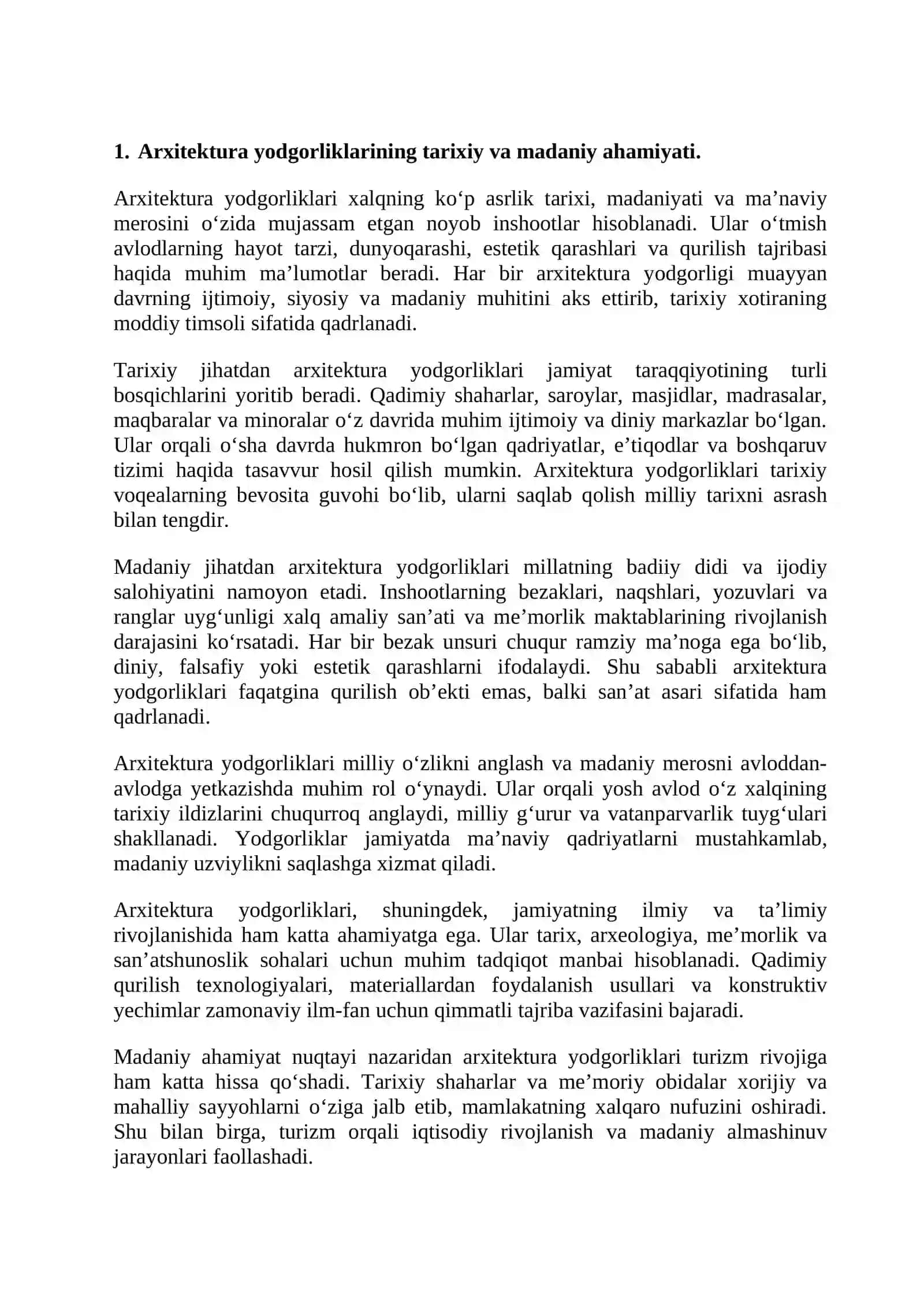 Arxitektura yodgorliklari zilzilabardoshligi masalalari 4