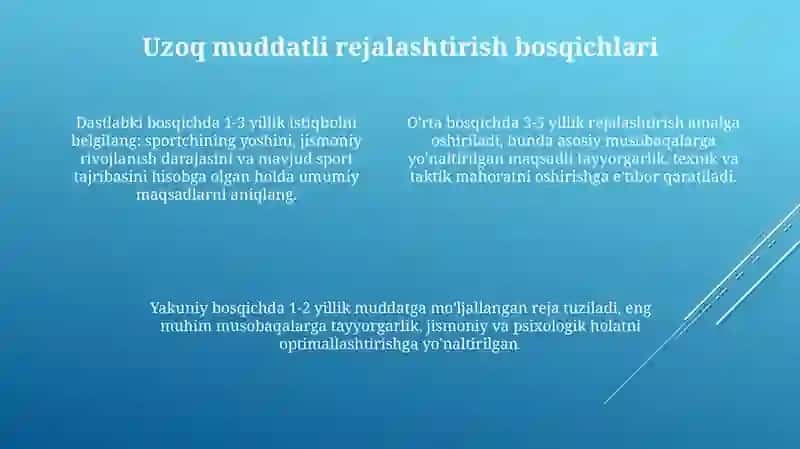 Koʻp yillik tayyorgarlikning tuzilish 4