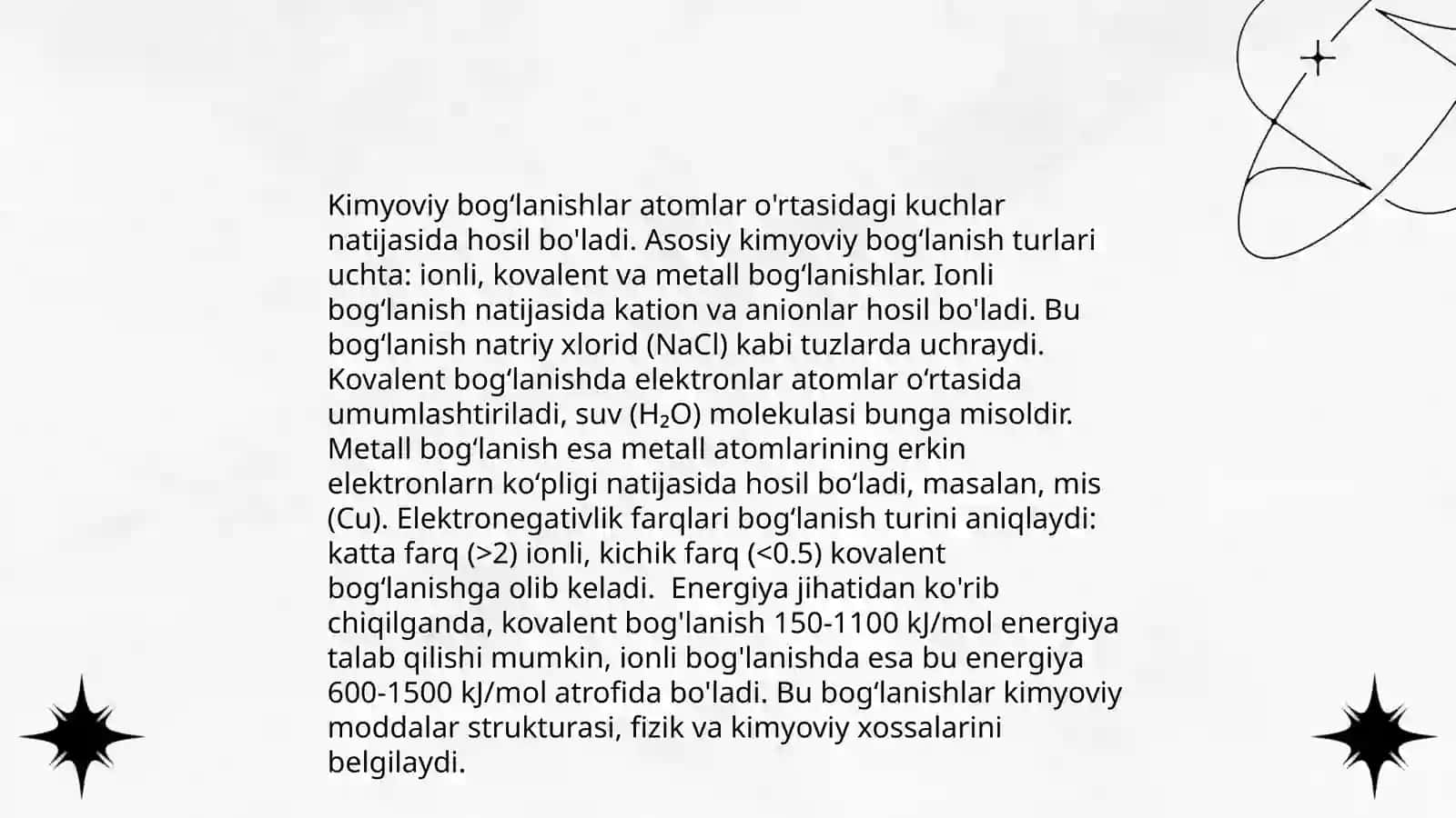 Kimyo fani vazifasi 4