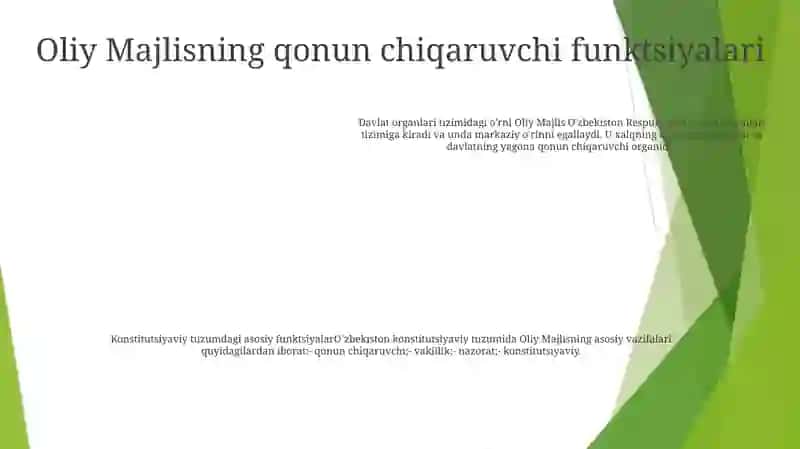 Yangilangan Konstitutsiyada Oliy Majlisning Davlat Organlari Tizimidagi Òrni Va Funksiyalri 4