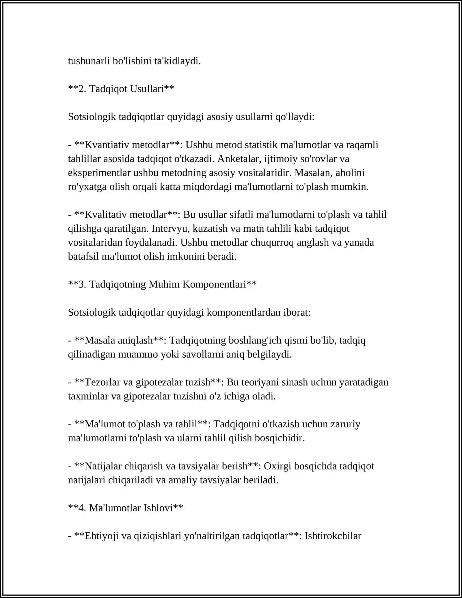 Sotsiologik Tadqiqotning Nazariy va Metodik Asoslari 4