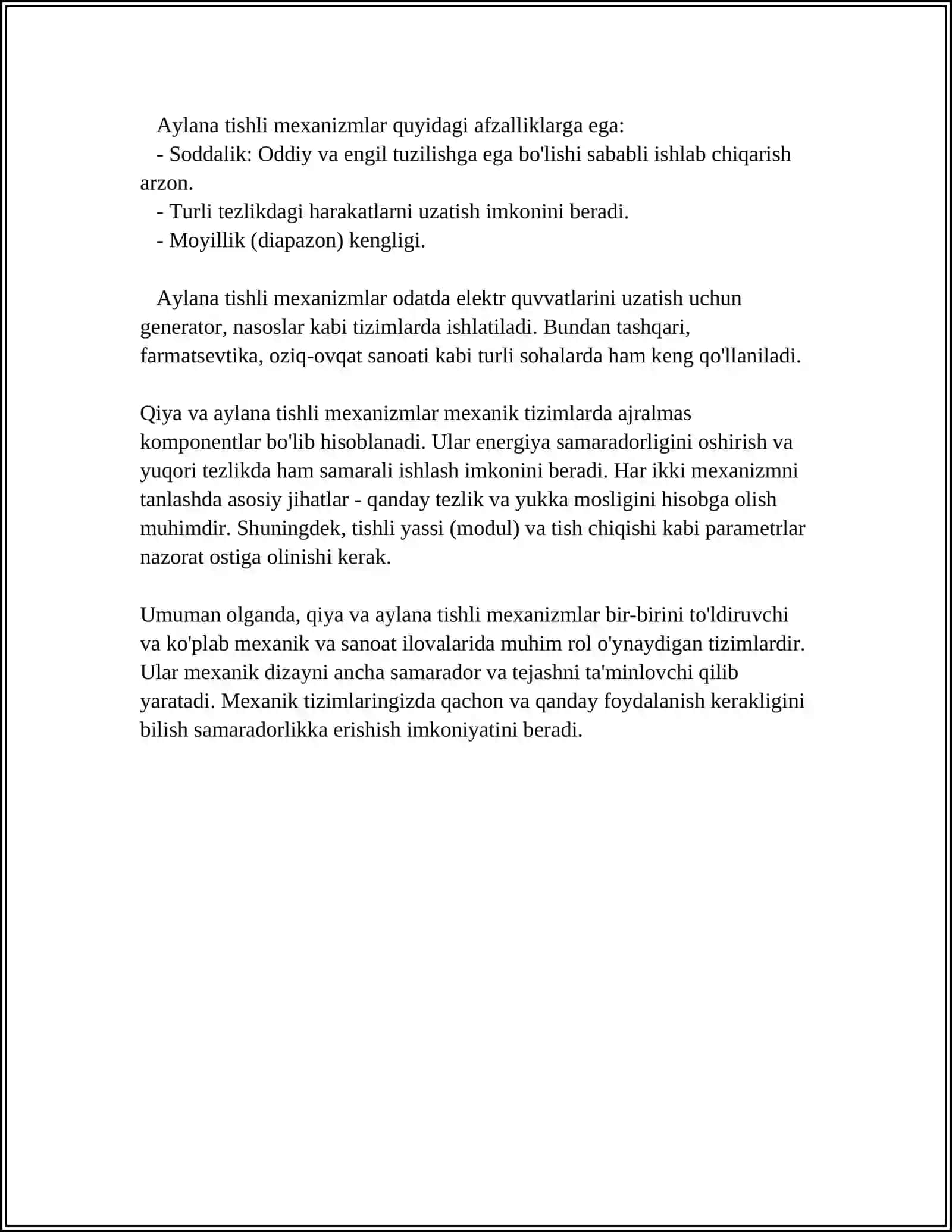 QIYA VA AYLANA TISHLI KONUSSIMON UZATMALAR 4