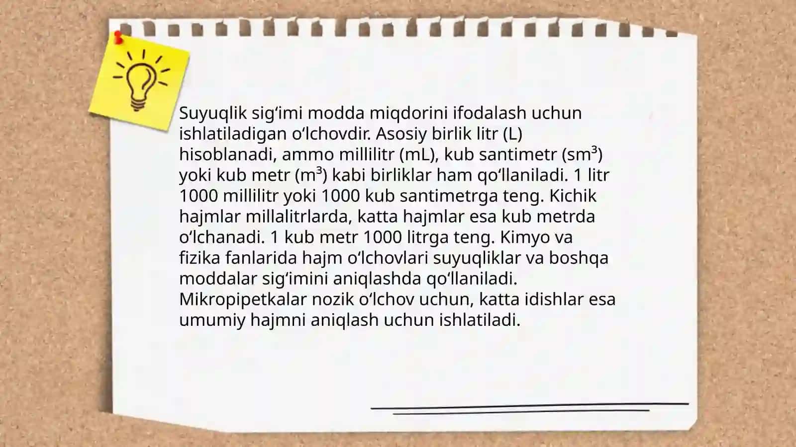 An’anamviy o’lchov bo'yicha[idishlar, suyuq jisimlar va quyma moddalar sig'mi] o'lchash 4