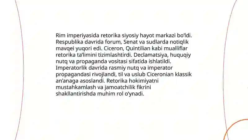 Sharq va Gʻarb madaniyati tarixida notiqlik sanʼatining oʻrni 4