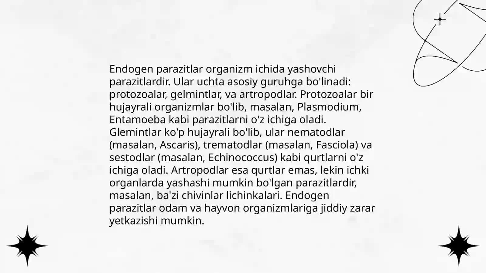 Endogen parazitlar kasalliklari 4