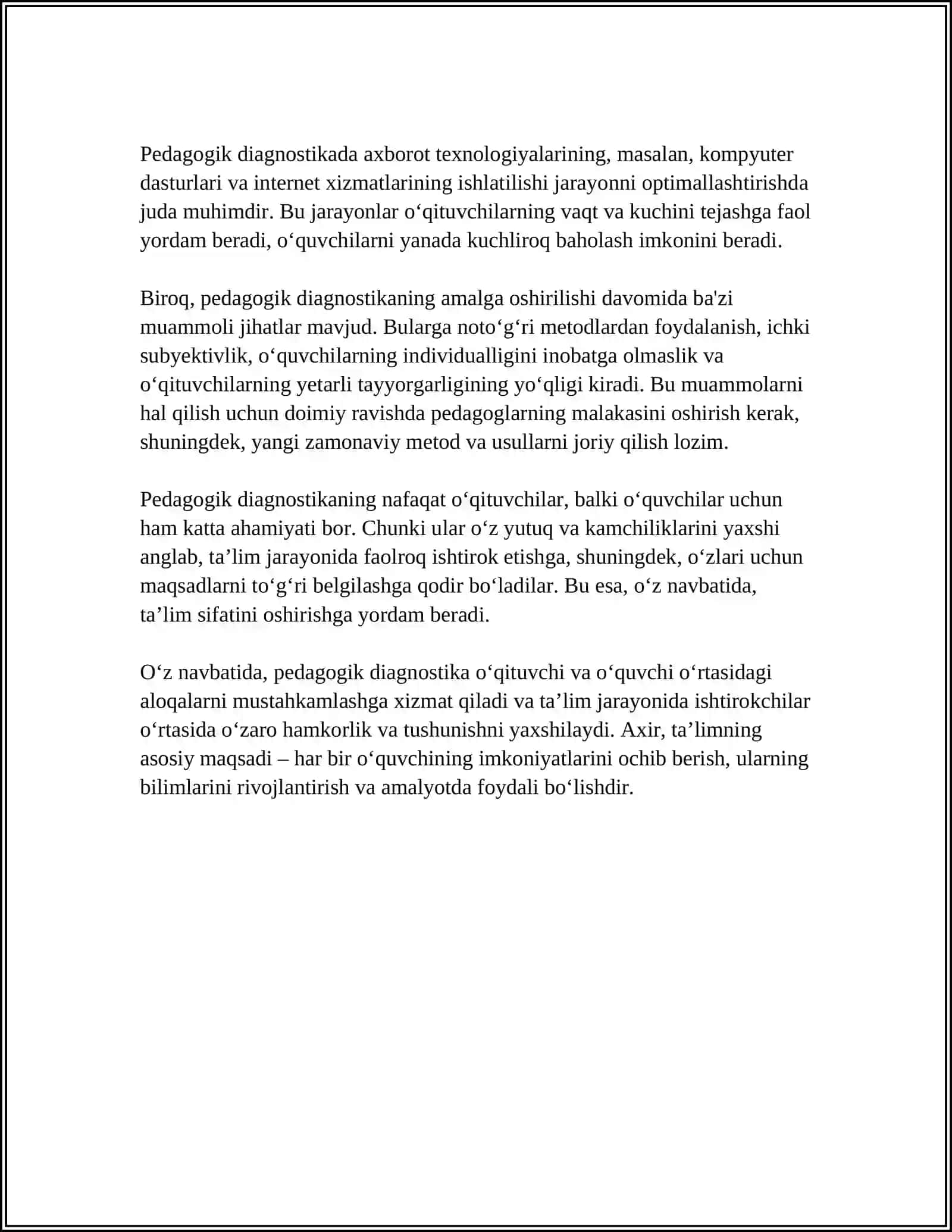 PEDAGOGIK DIAGNOSTIKA ASOSLARI 4