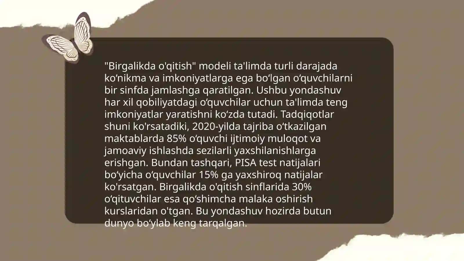 Inklyuziv va birgalikda óqitish:ularning asosiy farqlarini asoslash 4