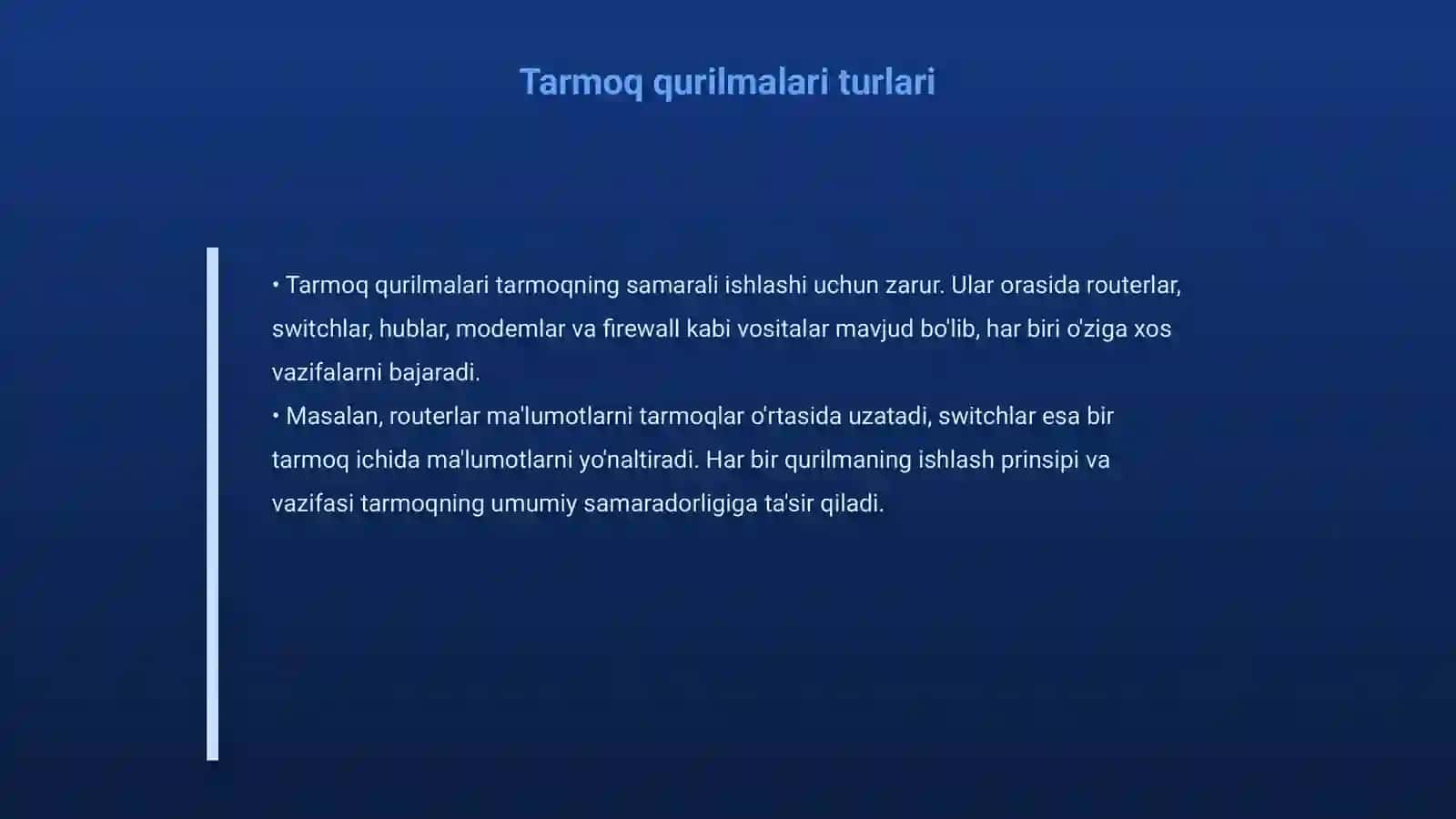 Kompyuter tarmoqlari vositalari va ularning turlari 4