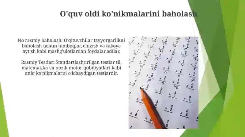 Bolalarning maktabda taʼlim olishga tayyorgarligini tashxislash usullari 4