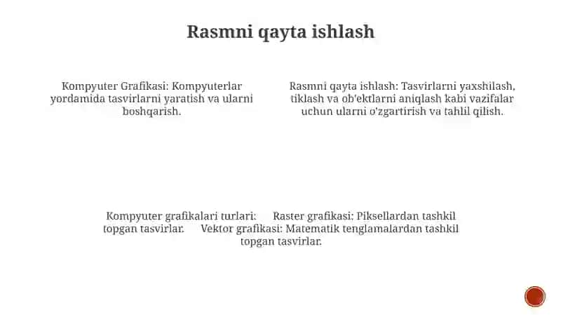 Kompyuter grafikasi turlar 4