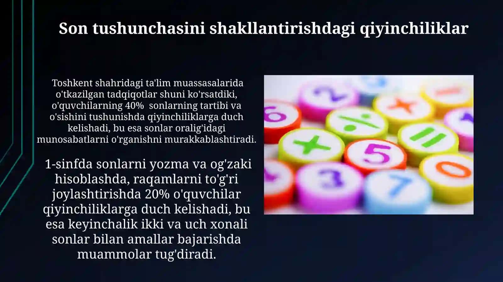 Algebra va sonlar elementlarini o‘rgatish metodikasi 4