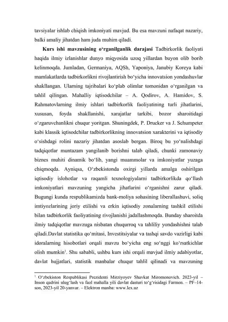 Tadbirkorlik faoliyati, uning sarf-xarajatlari va foydasi 4
