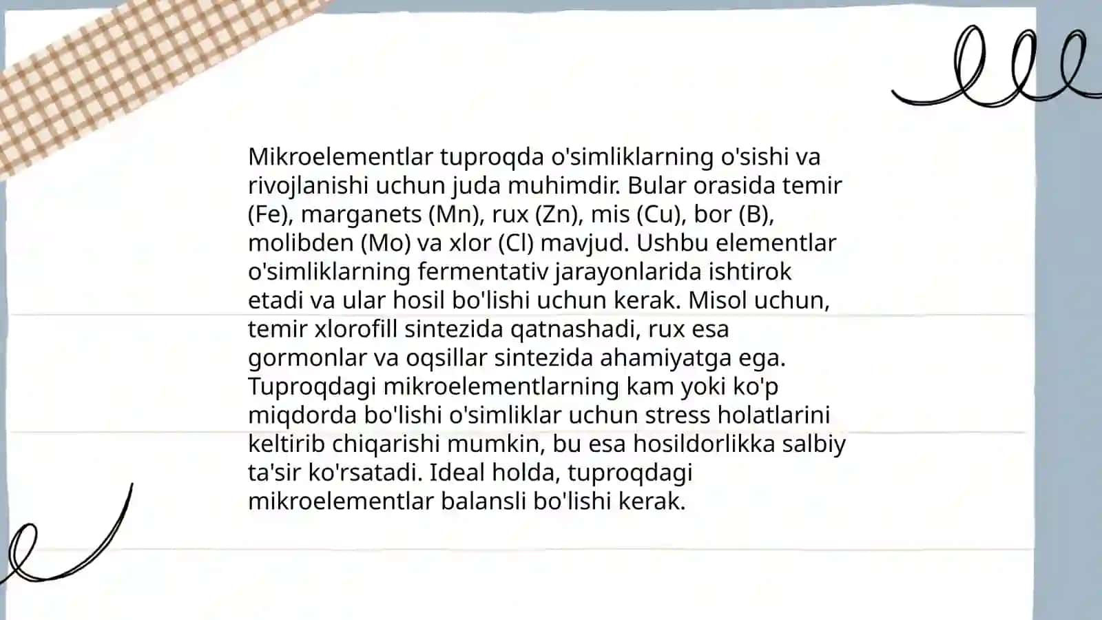 Tuproq mikroelementlari kimyosi va geokimyosini o'rganish 4