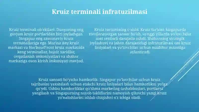 Singapurdagi Kruiz Turizmi 4
