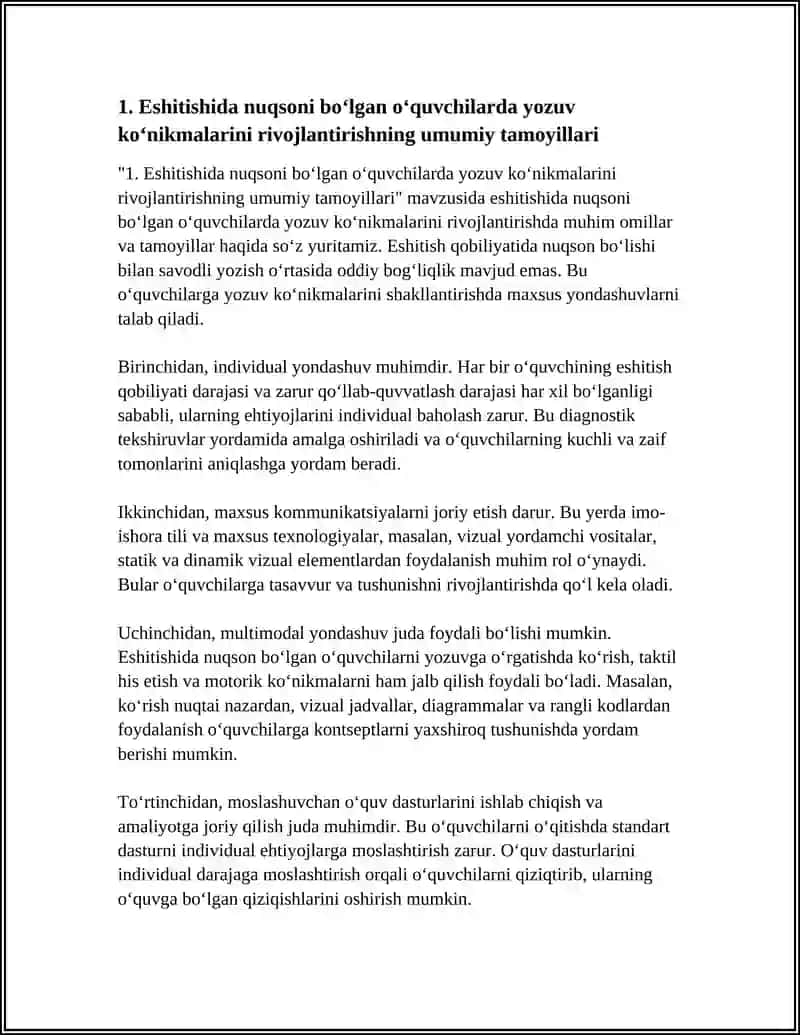 Eshitishida nuqsoni bo‘lgan o‘quvchilarni yozuvga o‘rgatish uslubiyati 4