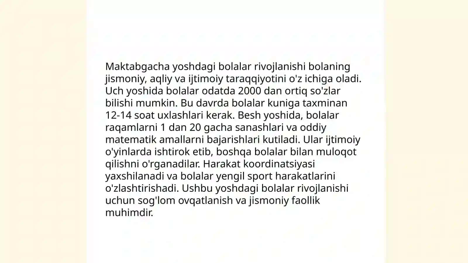 Turli yosh guruhlarda rivojlanish xaritasi 4