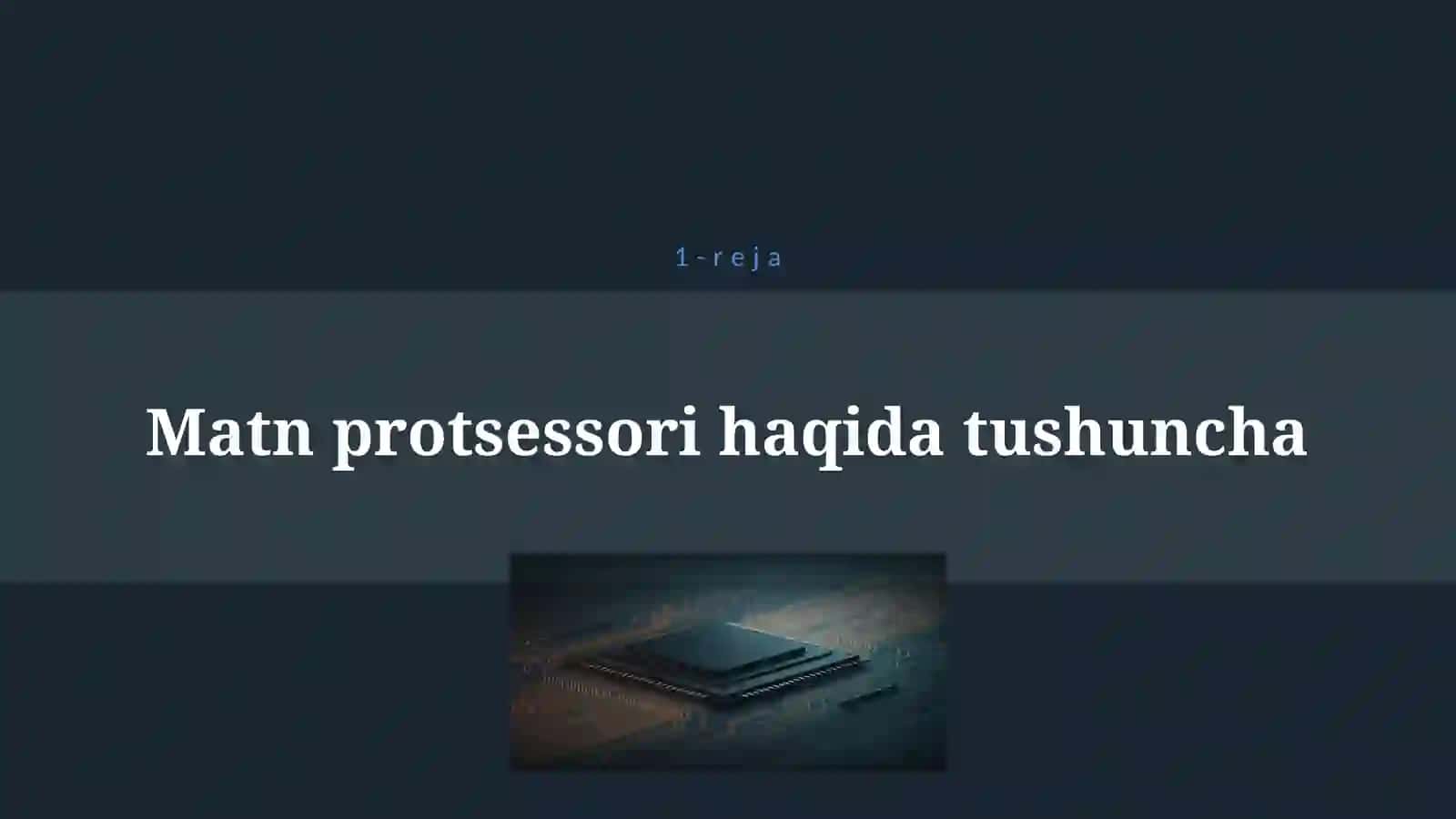 MICROSOFT WORD MATN PROTSESSORI. MATNLI XUJJATLAR BILAN ISHLASH 4
