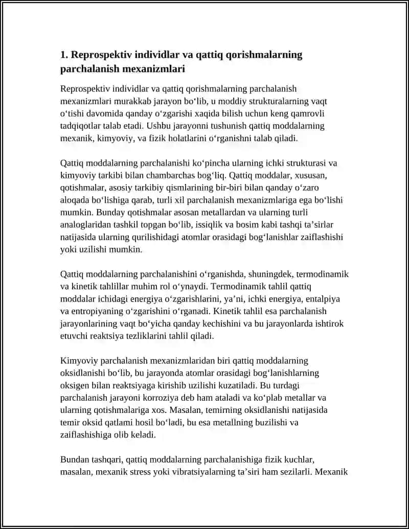 Reprospektiv individlar va qattiq qorishmalarning parchalanishi 4