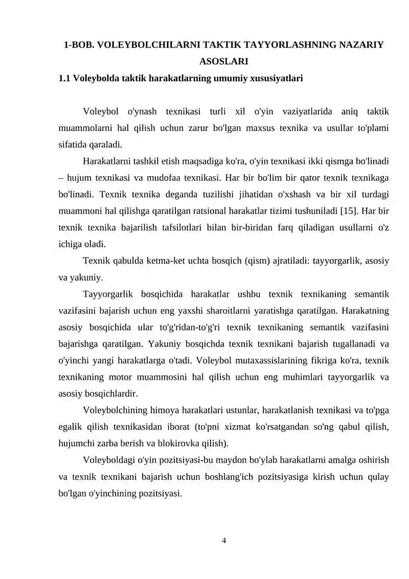 Voleybolchilarda sport jamoasi ruhini rivojlantirishga mashg’ulotlarning ta’siri 4